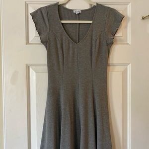 Gray Knit Casual A-Line Dress, Size Medium